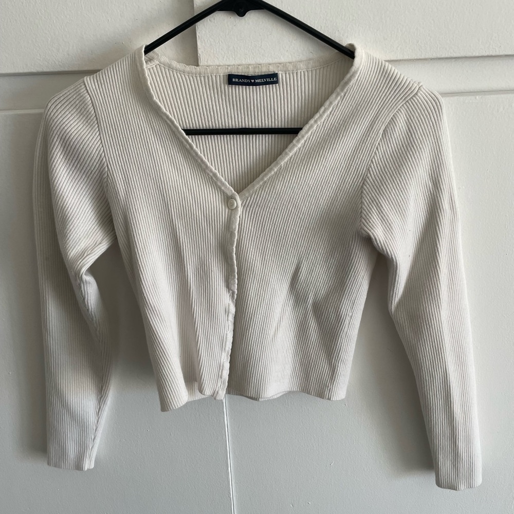 Brandy White Cardigan